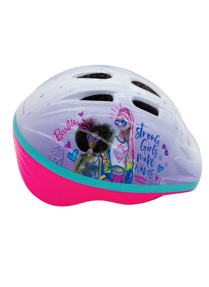 Spartan - Barbie Helmet – Barbie Themed Bike Helmet For Kids | Adjustable Fit, Superior Safety, And Cool Design | Perfect For Young Adventurers | Size M (50-52Cm) - Image 1