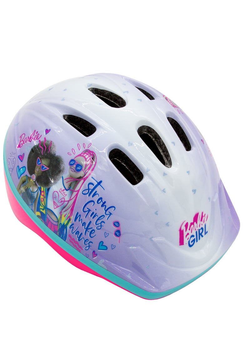 Spartan - Barbie Helmet – Barbie Themed Bike Helmet For Kids | Adjustable Fit, Superior Safety, And Cool Design | Perfect For Young Adventurers | Size M (50-52Cm) - Image 1