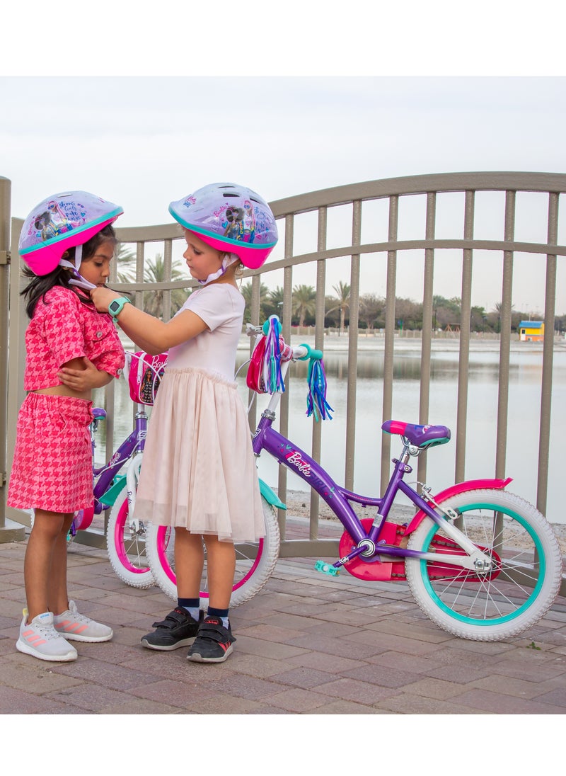 Spartan - Barbie Helmet – Barbie Themed Bike Helmet For Kids | Adjustable Fit, Superior Safety, And Cool Design | Perfect For Young Adventurers | Size M (50-52Cm) - Image 1