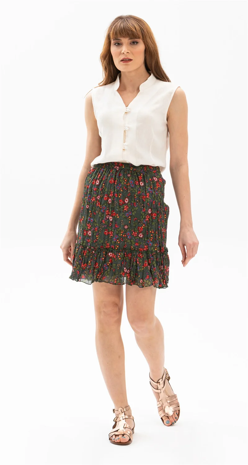 اليش شيل بيزي Sleeveless Şile Cloth Desire Blouse Cream Cream