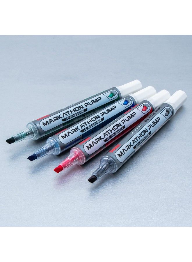 Pentel Markathon Pump Dry Erase Marker Chisel Tip Assorted Colors 4 Pack (Mwl6Sxbp4M) - Image 3