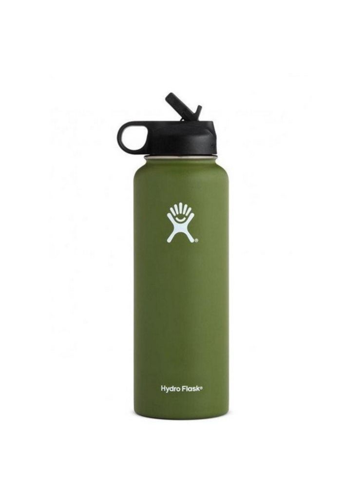 Hydro Flask Vacuum Insulated Water Bottle With Straw Green 
