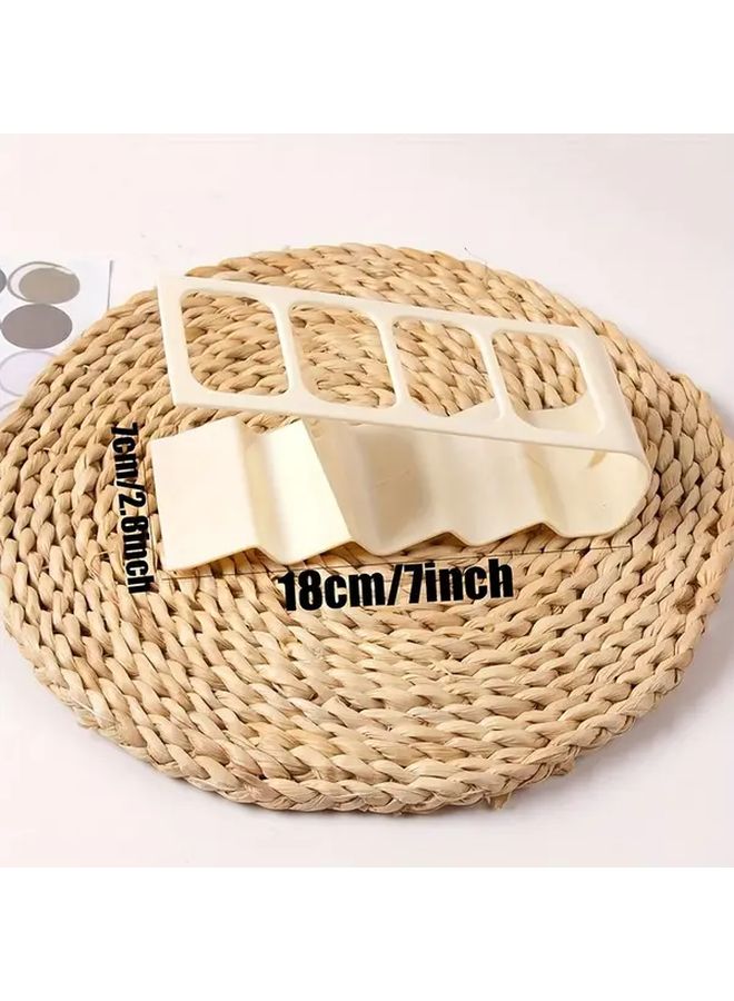 2pcs White Remote Control Organizer 4 Slot Desktop Storage Box For Home Office - Image 2