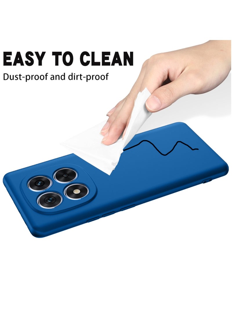 Wtech Xiaomi Redmi Note 14 Pro 5G 2024 Premium Soft Liquid Silicone Case Cover - Navy Blue - Image 3