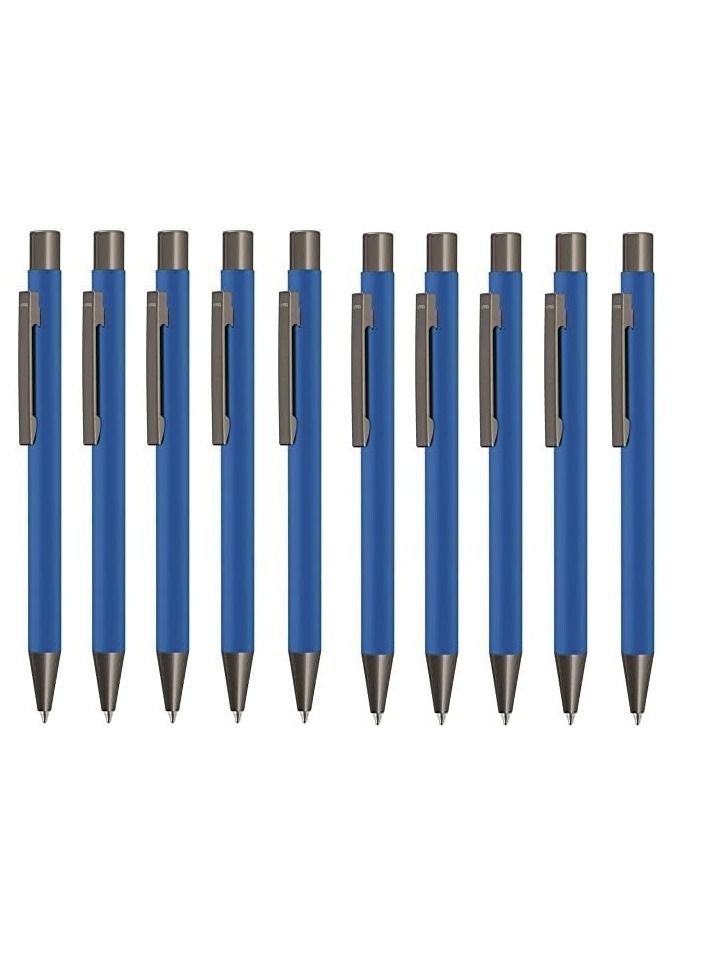 Uma Pack of 10 Retractable Ballpoint Pen Made in Germany Navy Blue - Image 1