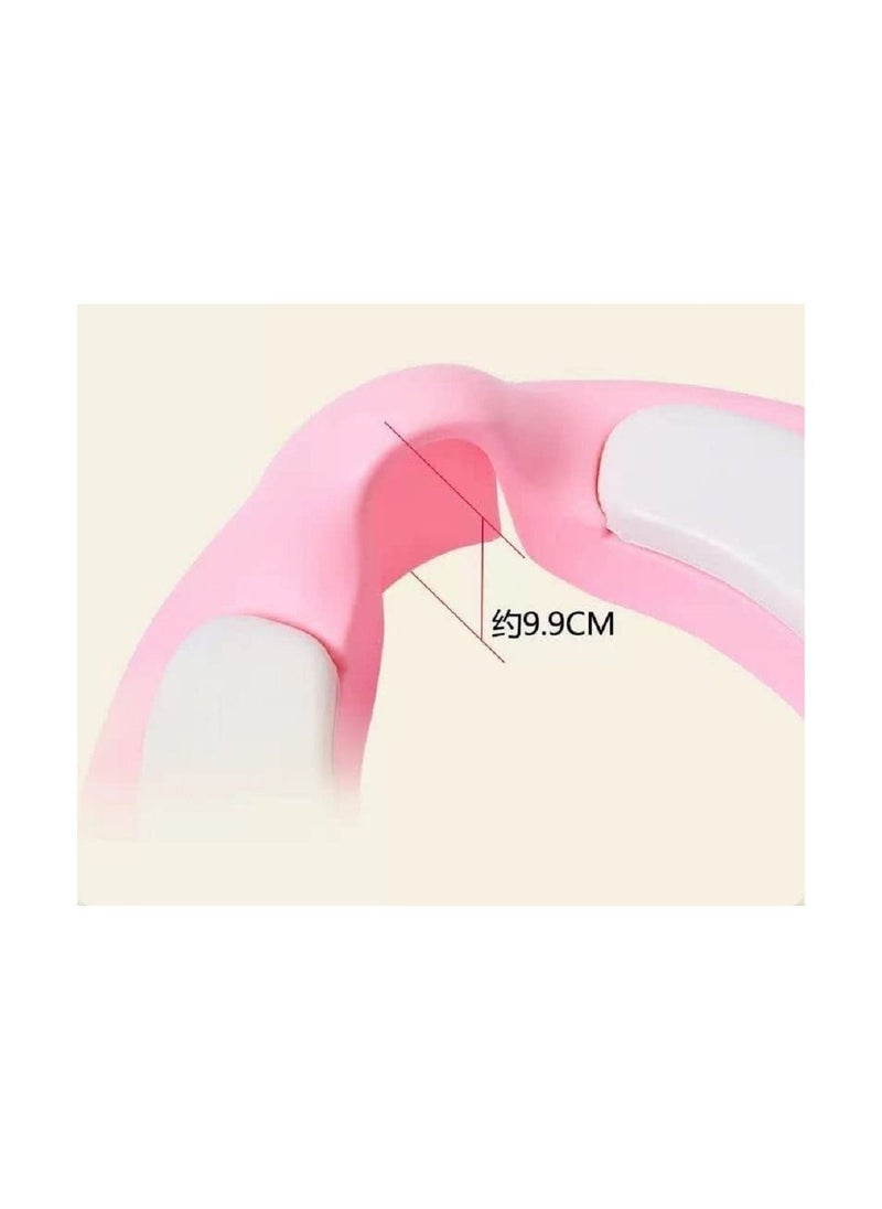 Delfino Babyclub Potty Training Toilet Seat for Kids Toddlers Boys Girls Toilet Trainer Ring with Handle with Backrest Pink - Image 5
