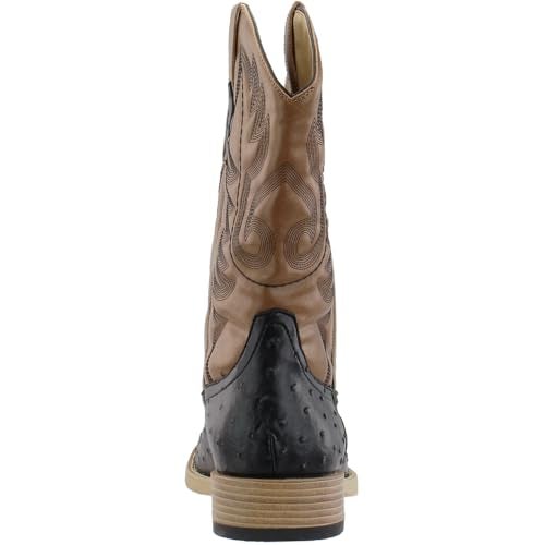 ROPER Mens Bumps Square Toe Casual Boots Mid Calf - Black - Size 8.5 D - Image 3