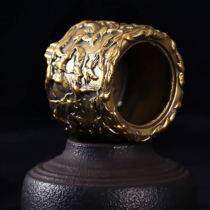 1pc Brass Incense Burner Adornment Antique Cranes Pattern Censer Ornament - Image 2