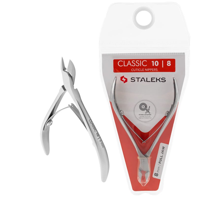 Staleks Classic Cuticle Nippers 10 â€“ 8mm Blade Cuticle Trimmer Stainless Steel Ergonomic Grip Sharp & Durable Ideal for Manicure Home Use Only - Image 1