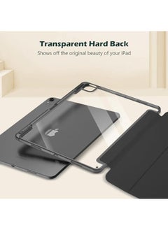 Procases For Ipad Air 13 Inch Case With Pencil Holder 2024 M2 And Ipad Pro 12.9 2022 6Th 2021 5Th 2020 4Th 2018 3Rd Case 2024 Ipad Air 13 Cover 13" Ipad Air Smart Folio For A2898 A2899 A2900 Black  - Image 3