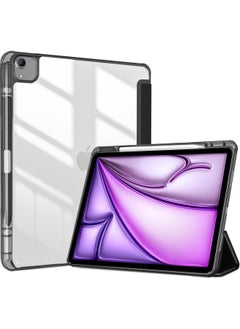 Procases For Ipad Air 13 Inch Case With Pencil Holder 2024 M2 And Ipad Pro 12.9 2022 6Th 2021 5Th 2020 4Th 2018 3Rd Case 2024 Ipad Air 13 Cover 13" Ipad Air Smart Folio For A2898 A2899 A2900 Black  - Image 1