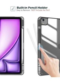Procases For Ipad Air 13 Inch Case With Pencil Holder 2024 M2 And Ipad Pro 12.9 2022 6Th 2021 5Th 2020 4Th 2018 3Rd Case 2024 Ipad Air 13 Cover 13" Ipad Air Smart Folio For A2898 A2899 A2900 Black  - Image 4