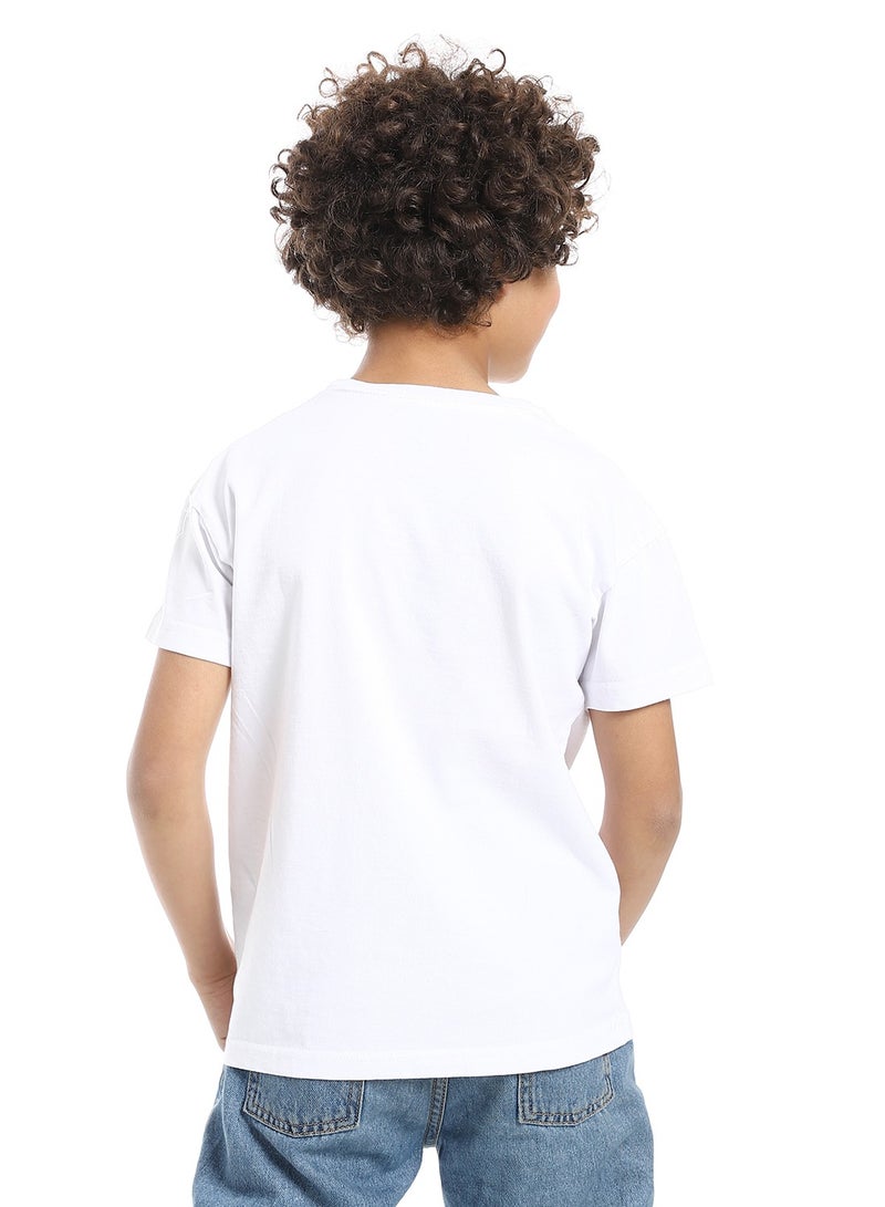 Crew Neck Basic Boy's T-Shirt_White
