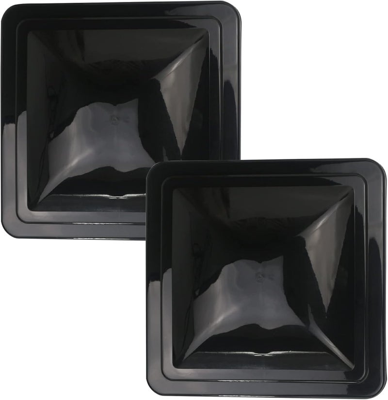 caqeg 2 Pack 14" Universal Roof Vent Cover Vent Lid Replacement for RV, Trailer, Camper, Motorhome Roof Vent Cover Black - Image 1