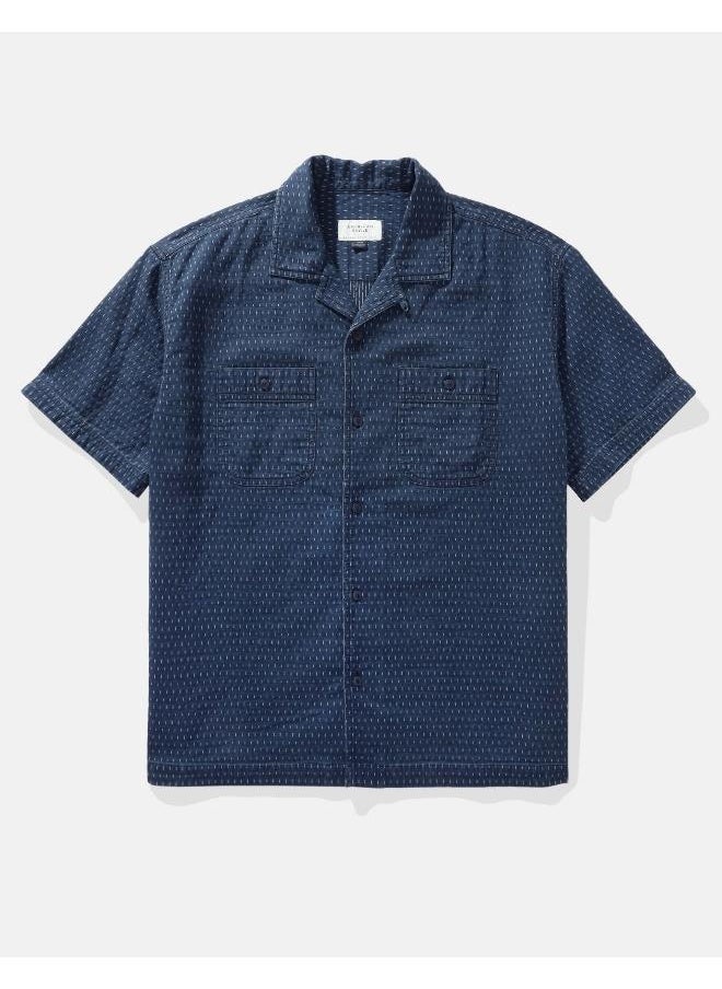American Eagle Essential Button-Up Poolside Shirt  - Image 3