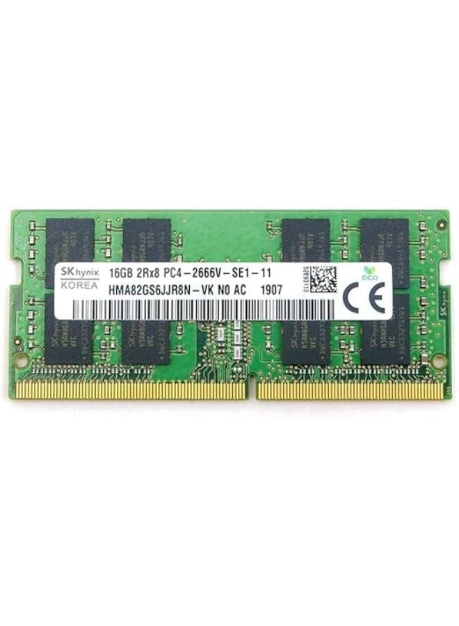 وحدة ذاكرة لاب توب HMA82GS6JJR8N 16GB 2Rx8 DDR4 SO-DIMM PC4-2666MHz 260 دبوس غير ECC CL19 1.2 فولت HMA82GS6JJR8N-VK