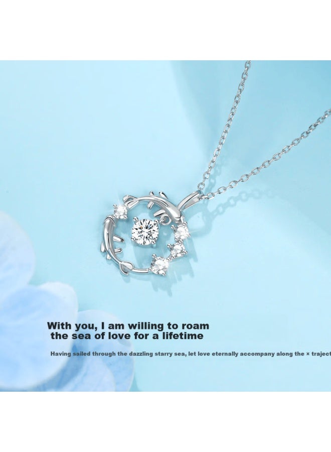 Manhe S999 Pure Silver Necklace Women's Koi Pendant Birthday Gift For Wife Women's Day Gift For Female Friends - Image 2