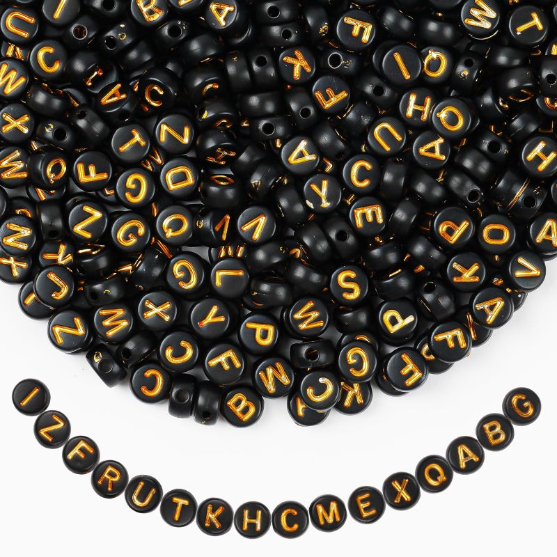 Vicloon 1200 Pcs Acrylic Letter Beads 7mm Multicolor Letter Beads Bulk AZ Alphabet Beads with Storage Box Acrylic Beads for Friendship Bracelet Making Kits DIY Bracelet Jewelry Making Round