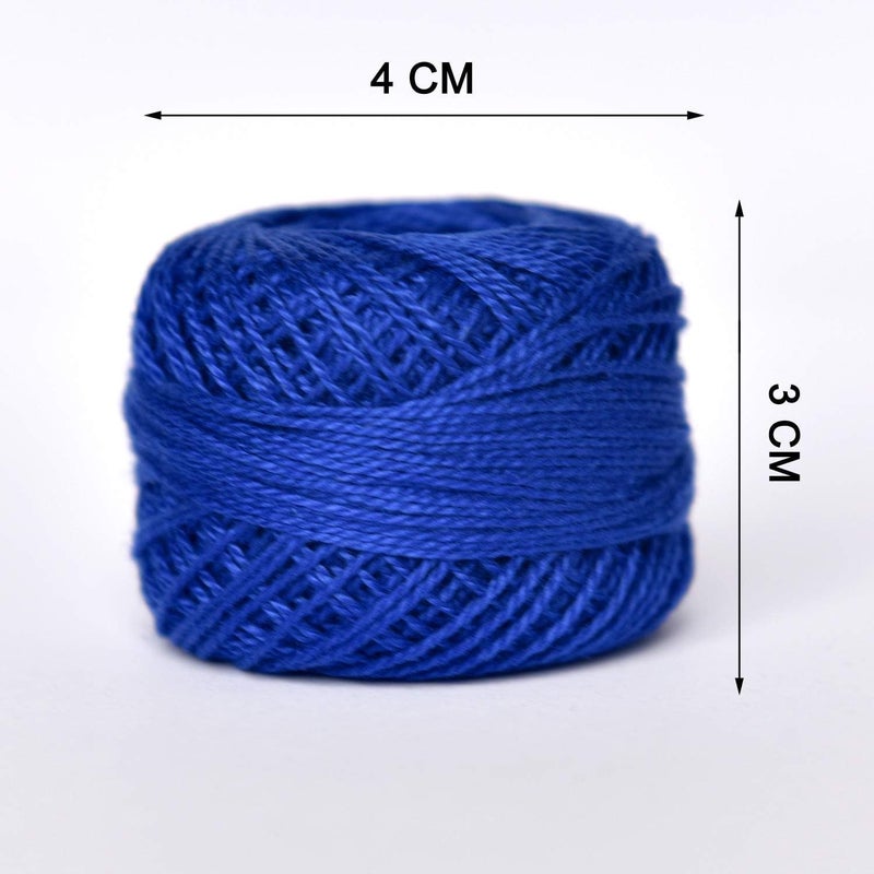 colored bird Crochet Thread 10 Balls Size 8 for Crochet Hardanger Cross Stitch Needlepoint Hand Embroidery (Lt Blue Series) - Image 2