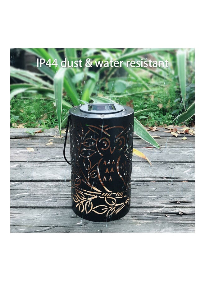 NIBEMINENT - Owl Patterned Solar Powered Table Lamp Light Warm White 120x200mm - Image 1