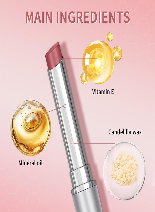 FYEBOO Tinted Lipstick Hydrating Natural Glossy Lip Balm Honey Collection Lipstick Set, Pink and Dark Shades Long-lasting (Pink, 0.07oz) - Image 5
