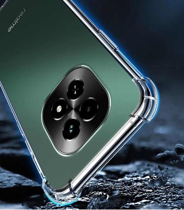 REALCASE Silicone Realme C63 5G Back Cover Case, Scratch Resistant Protective Crystal Clear Transparent Shock Proof Bumper Back Cover Case for Realme C63 5G - Image 2