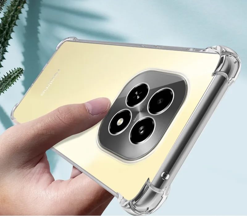 REALCASE Silicone Realme C63 5G Back Cover Case, Scratch Resistant Protective Crystal Clear Transparent Shock Proof Bumper Back Cover Case for Realme C63 5G - Image 1