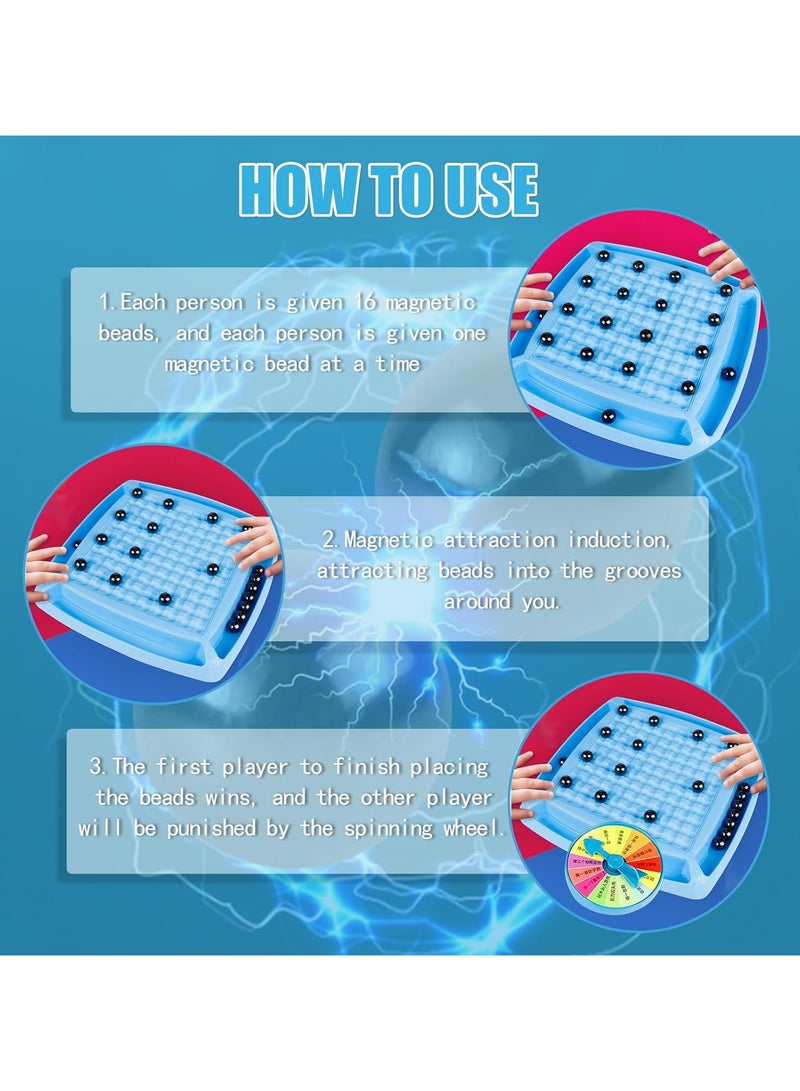 لعبة شطرنج مغناطيسية، رقعة شطرنج مغناطيسية، لعبة طاولة مغناطيسية، لعبة رقعة شطرنج، شطرنج معركة مع مغناطيس، لعبة شطرنج مغناطيسية للتجمعات العائلية والسفر - Image 3