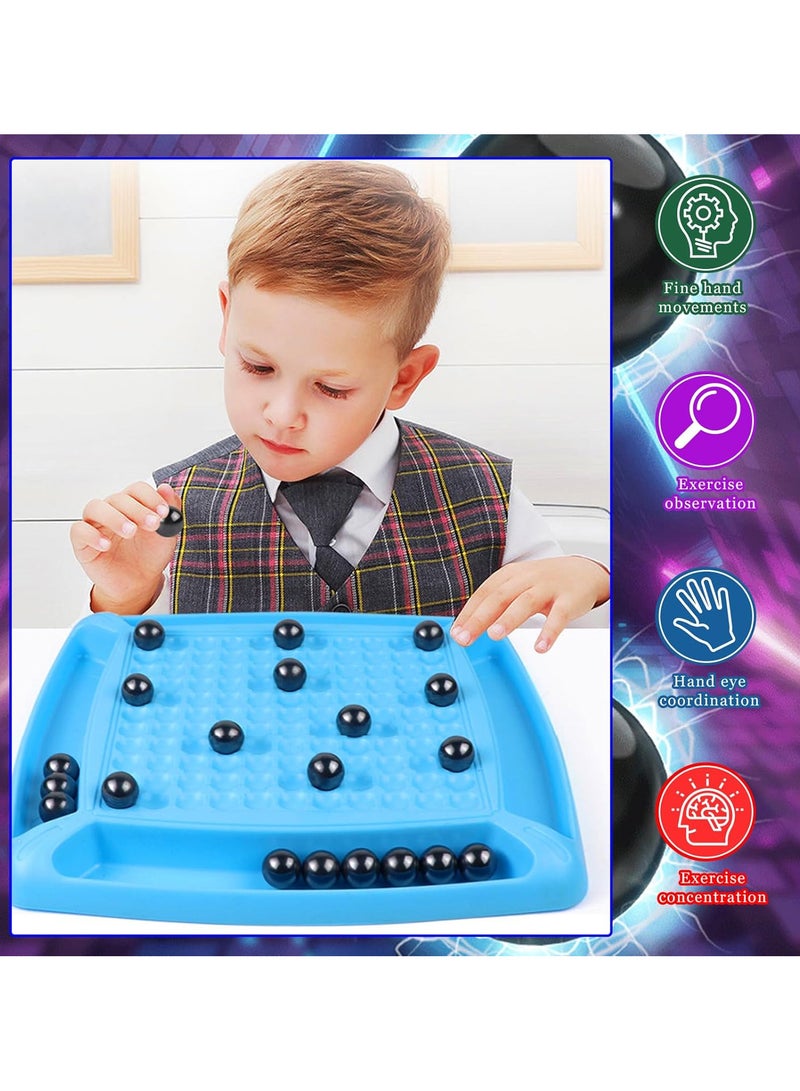 لعبة شطرنج مغناطيسية، رقعة شطرنج مغناطيسية، لعبة طاولة مغناطيسية، لعبة رقعة شطرنج، شطرنج معركة مع مغناطيس، لعبة شطرنج مغناطيسية للتجمعات العائلية والسفر - Image 4