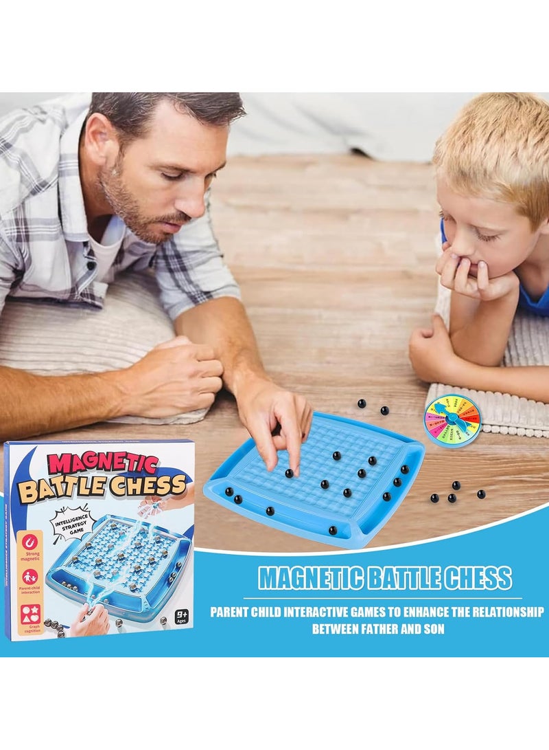 لعبة شطرنج مغناطيسية، رقعة شطرنج مغناطيسية، لعبة طاولة مغناطيسية، لعبة رقعة شطرنج، شطرنج معركة مع مغناطيس، لعبة شطرنج مغناطيسية للتجمعات العائلية والسفر - Image 5