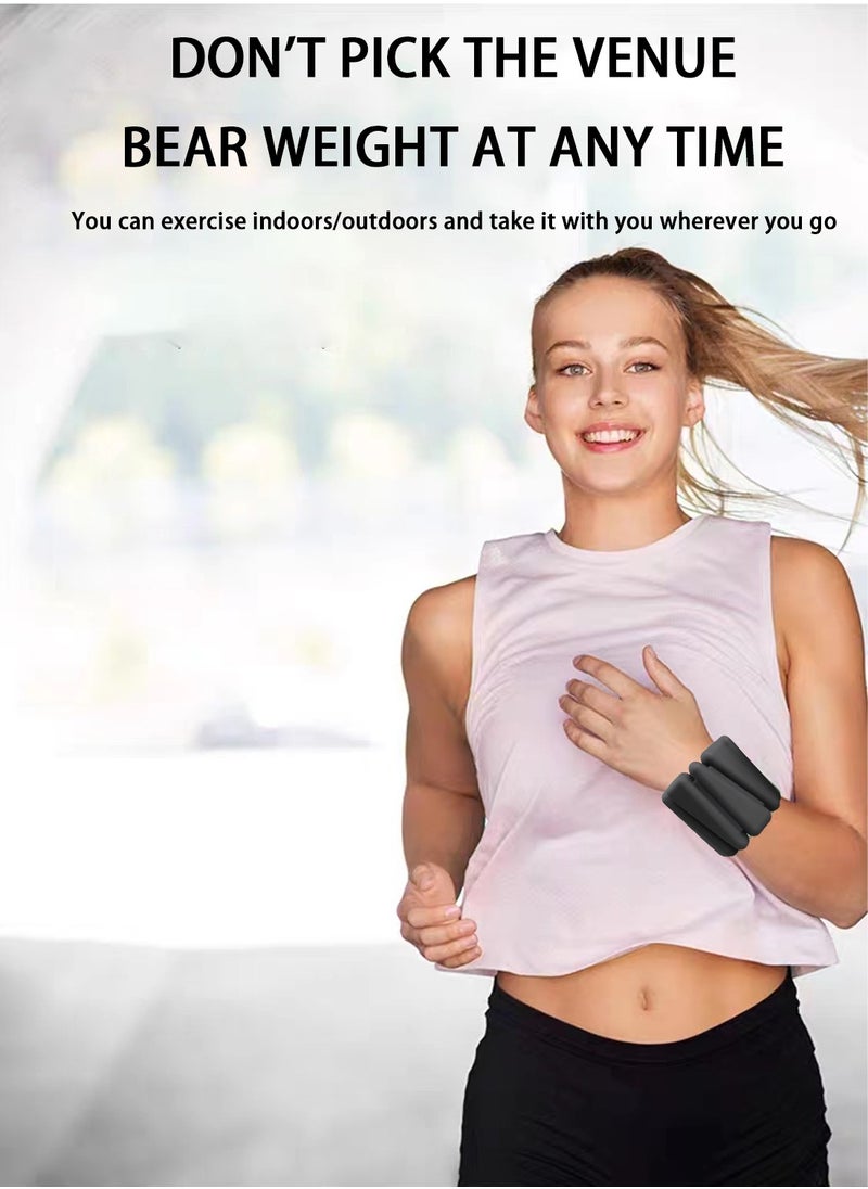 Viden Wrist Weights 2 Pack Wearable Wrist and Ankle Weights Sandbags Silicone Surface Waterproof and Sweatproof Suitable for Women Men Yoga Walking Jogging Dance Fitness 0.9KG  - Image 3
