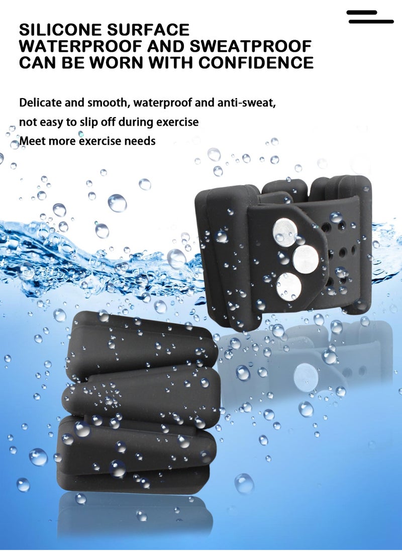 Viden Wrist Weights 2 Pack Wearable Wrist and Ankle Weights Sandbags Silicone Surface Waterproof and Sweatproof Suitable for Women Men Yoga Walking Jogging Dance Fitness 0.9KG  - Image 5