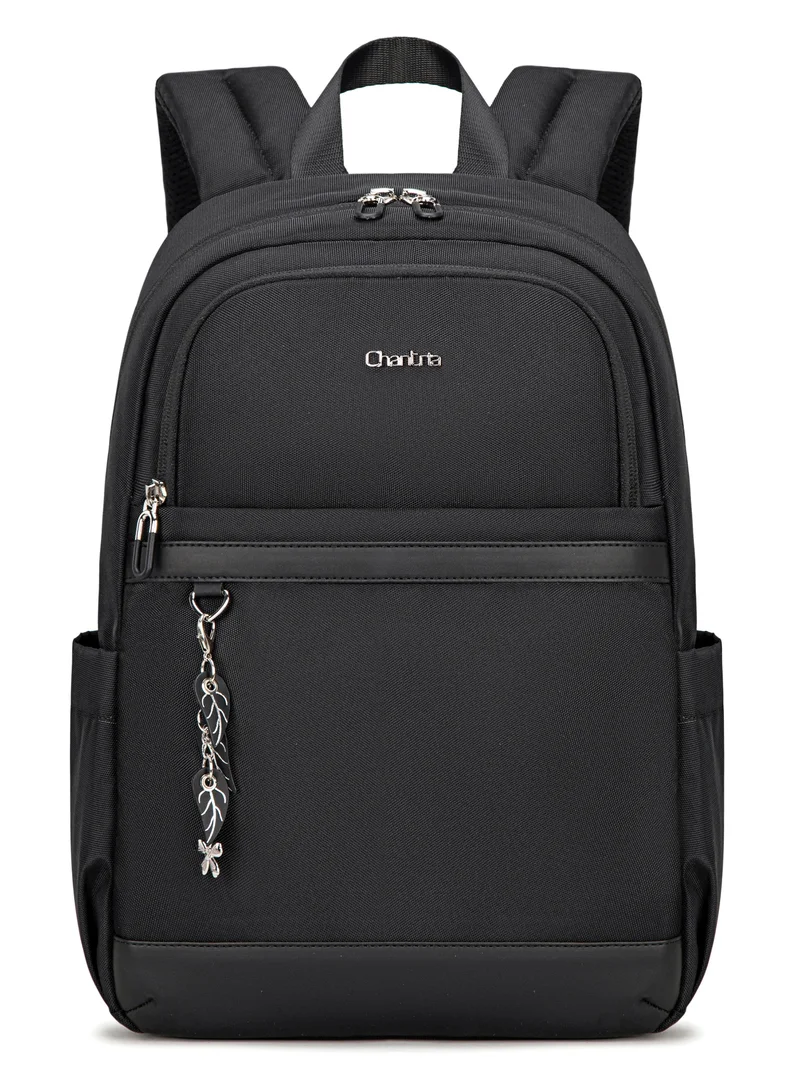 شانتريا حقيبة ظهر لاب توب فاخرة متينة مقاومة للماء متعددة الوظائف مضادة للسرقة للاستخدام اليومي والسفر والدراسة والجامعة أسود