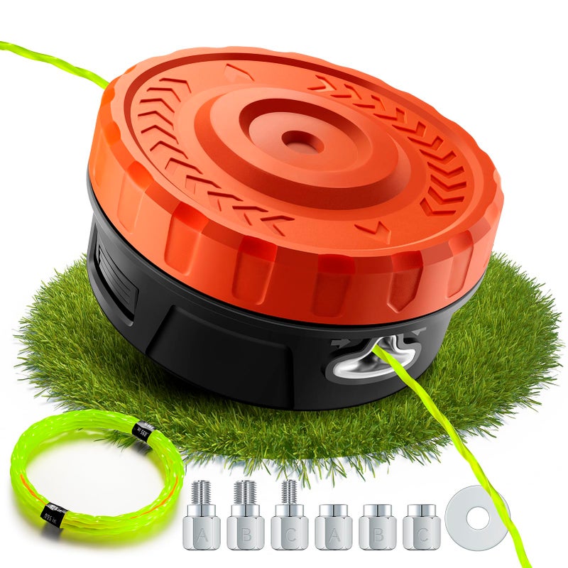 KAITAI Universal Weed Eater Head Replacement,Easy Feed Trimmer Head Weed Wacker Head for Echo, Ego, Dewalt,Stihl,Ryobi,String Trimmer Replacement Head With 14ft 095" Trimmer Line,6 Adapts,Simple Tap & Go - Image 1