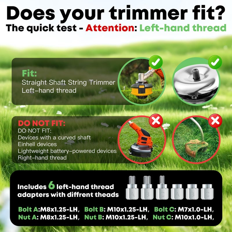 KAITAI Universal Weed Eater Head Replacement,Easy Feed Trimmer Head Weed Wacker Head for Echo, Ego, Dewalt,Stihl,Ryobi,String Trimmer Replacement Head With 14ft 095" Trimmer Line,6 Adapts,Simple Tap & Go - Image 4