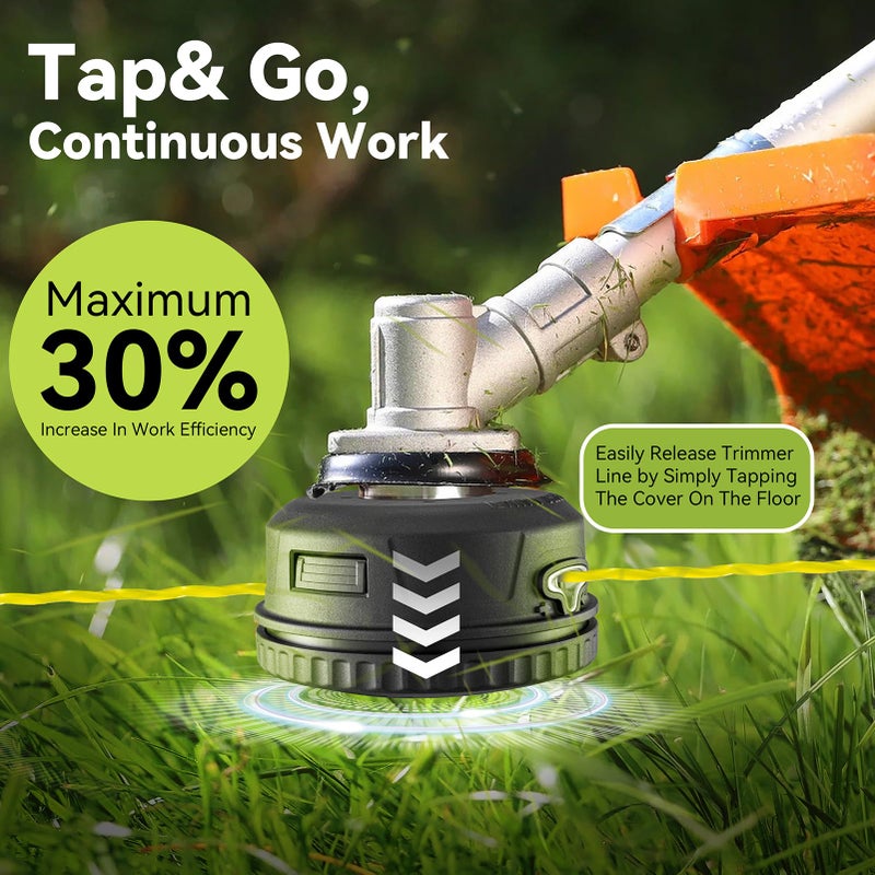 KAITAI Universal Weed Eater Head Replacement,Easy Feed Trimmer Head Weed Wacker Head for Echo, Ego, Dewalt,Stihl,Ryobi,String Trimmer Replacement Head With 14ft 095" Trimmer Line,6 Adapts,Simple Tap & Go - Image 5