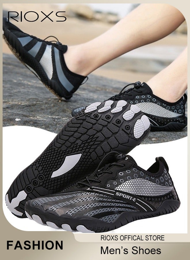 RIOXS Water Shoes for Men, Men's Quick-Drying Beach Swimming Shoes, Barefoot Backpacking Shoes, Outdoor Athletic Sport Shoes For Surfing/ Diving/ Kayaking/ Boating/ Hiking/ Surfing/ Walking - Image 2