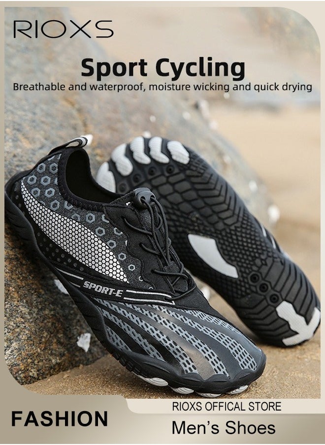RIOXS Water Shoes for Men, Men's Quick-Drying Beach Swimming Shoes, Barefoot Backpacking Shoes, Outdoor Athletic Sport Shoes For Surfing/ Diving/ Kayaking/ Boating/ Hiking/ Surfing/ Walking  - Image 2