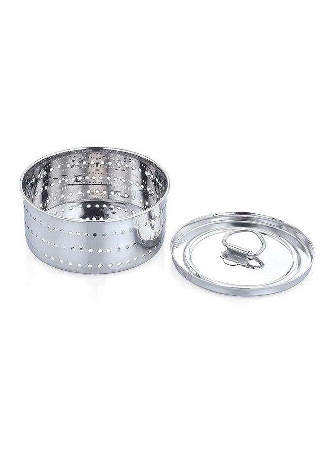 NETIZEN Stainless Steel Round Paneer Maker/Paneer Mould for Home Use, paneer making box, Round Paneer mould, paneer maker mould, Paneer Maker (Pack of 1) (500 ml (Medium)), Silver - Image 2