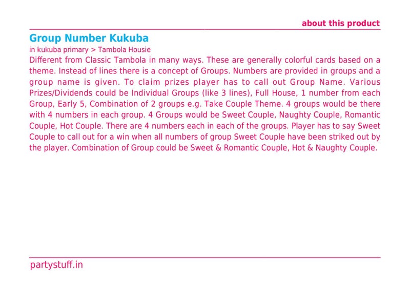 PartyStuff Tambola Housie - Lohri kukuba 5 (24 Piece) - Image 4