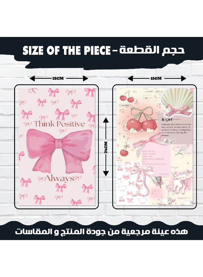 12pcs Blush Pink Wall Posters – Aesthetic Girl Room Decor Set Made of 300gsm Glossy Coated Paper with Self-Adhesive Double Tape, Ideal for Bedrooms, Study Corners, or Dorm Rooms - Image 4