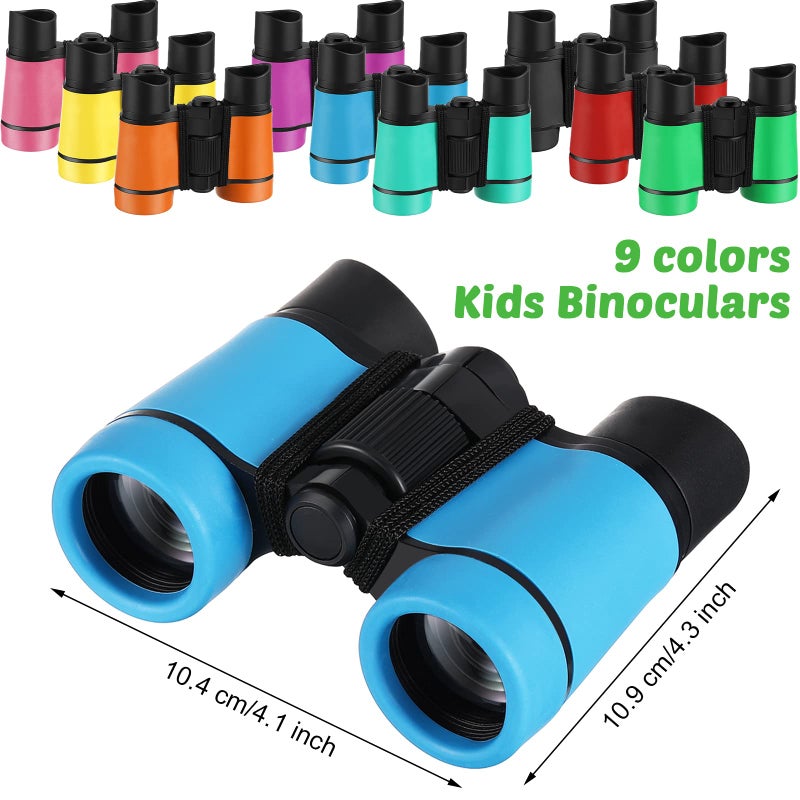 Yunsailing 9 Pack Kid Binoculars Shockproof Mini Compact Binoculars Gifts for 3-12 Years Boys Girls Folding Small Telescope Binoculars for Kids Bird Watching Camping Outdoor Play, 9 Colors - Image 4