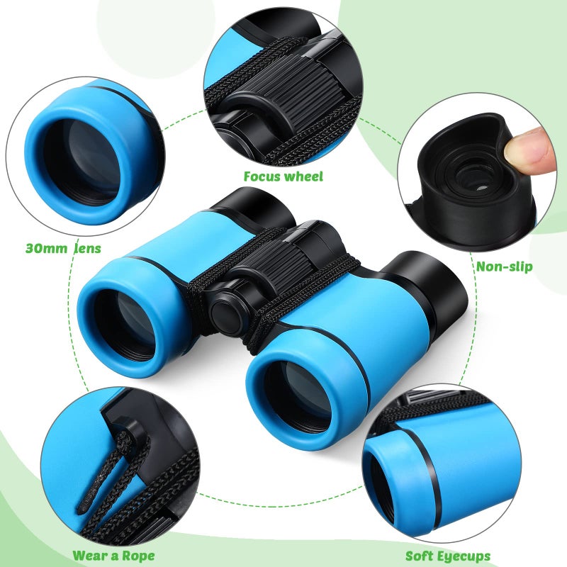 Yunsailing 9 Pack Kid Binoculars Shockproof Mini Compact Binoculars Gifts for 3-12 Years Boys Girls Folding Small Telescope Binoculars for Kids Bird Watching Camping Outdoor Play, 9 Colors - Image 3