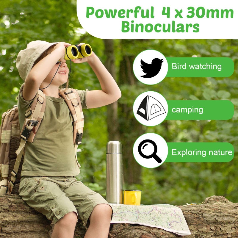 Yunsailing 9 Pack Kid Binoculars Shockproof Mini Compact Binoculars Gifts for 3-12 Years Boys Girls Folding Small Telescope Binoculars for Kids Bird Watching Camping Outdoor Play, 9 Colors - Image 5