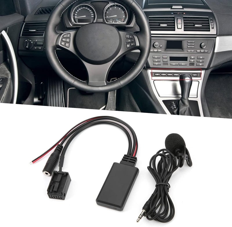 ويوبلز مستقبل بلوتوث للسيارة، محول كابل بلوتوث 5.0 AUX مع ميكروفون بديل لسيارات Z4 E85 X3 E83 E39 E60 E61 E63 E64 - Image 3