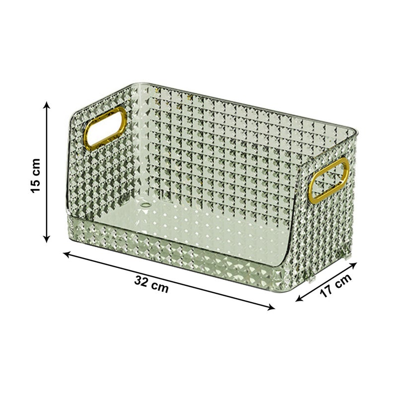 Kuber Industries Kuber Industries Multipurpose Jewellery and Cosmetic Storage Container| Makeup Perfume Organiser | Dressing Table organiser tray | Skincare Storage Box | YM.6585D | Dark Green  - Image 3