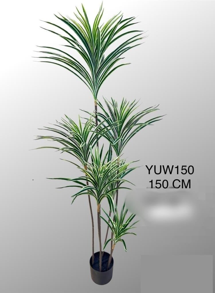 خضرة صناعية مع أصيص مثالي للمنزل أو المكتب بطول 150 سم - Image 2
