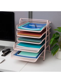 Mind Reader  Network Collection 5-Tier Paper Tray File Storage Desktop Organizer Metal Mesh Pink - pzsku/Z05EF08DD56A6E3A2BBC8Z/45/_/1721983979/4c2efd6c-e813-4690-aeb7-cf900f167869