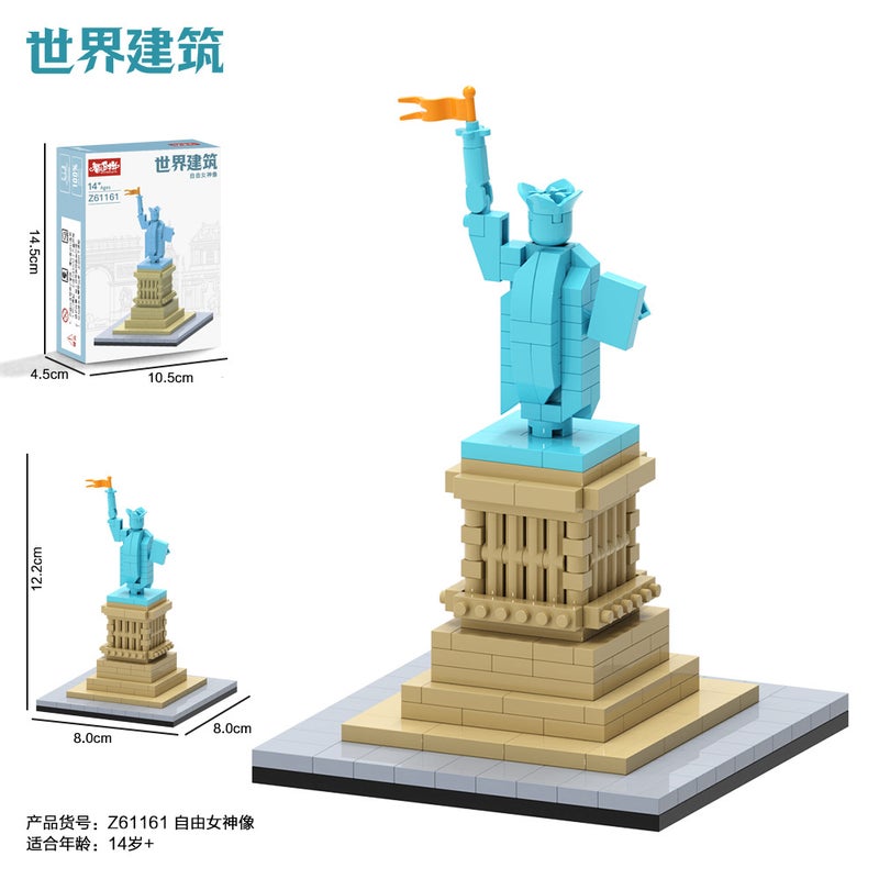 New model ornaments of world-famous tourist attractions and landmarks, educational building blocks, perfect as a children's holiday  gift.