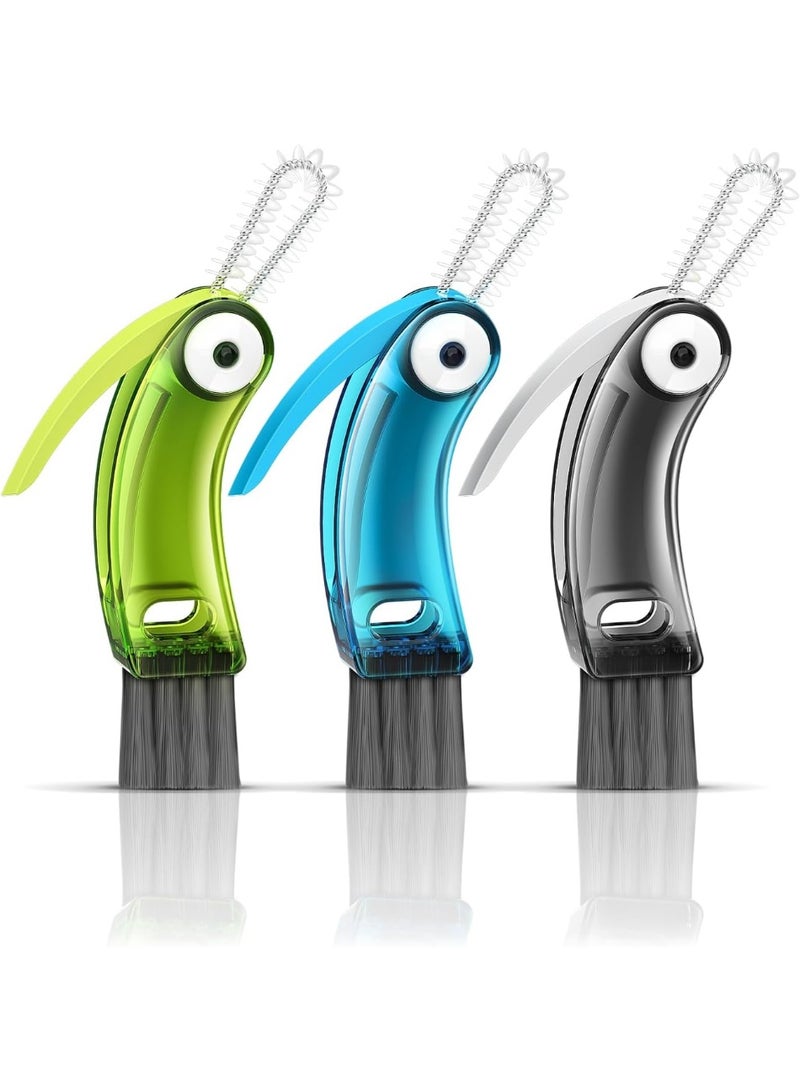 3 in 1 Cup Lid Cleaning Brush 3 PCS - Home Kitchen Multifunctional Cleaning Brush Set, Gap Cleaner Brushs and Portable Travel Bottle Lid Cleaner Tools (Multicolor) - Image 1